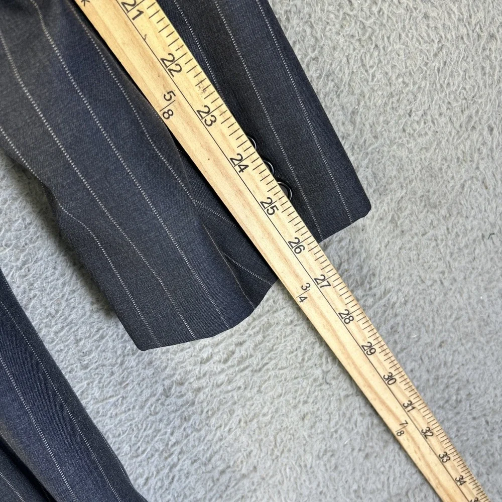 Loro Piana Hickey Freeman Blazer Mens 43 Long Navy Pinstripe Tasmanian 130s Coat
